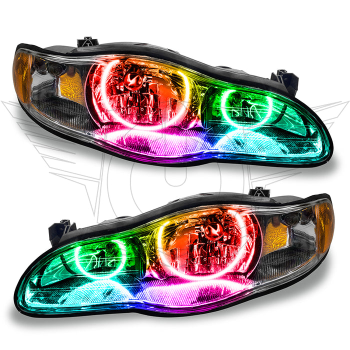 Chevrolet Monte Carlo headlights with ColorSHIFT LED halo rings.