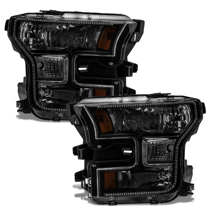 2015-2017 Ford F-150 ORACLE Dynamic ColorSHIFT Pre-Assembled Headlights - Black Edition