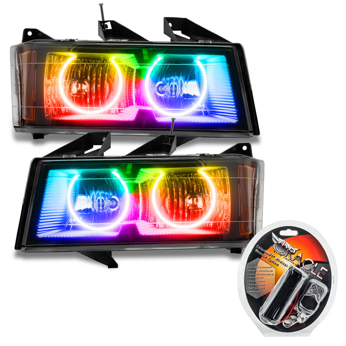 2004-2012 Chevrolet Colorado Pre-Assembled LED Halo Headlights with RF Controller.