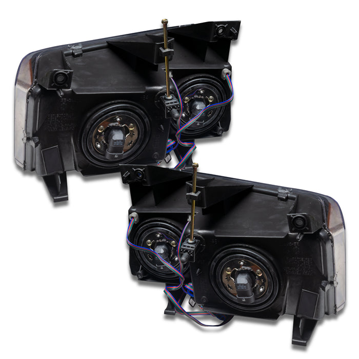 Rear view of 2004-2012 Chevrolet Colorado Pre-Assembled LED Halo Headlights