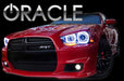 Red charger with white halos and ORACLE Lighting logo