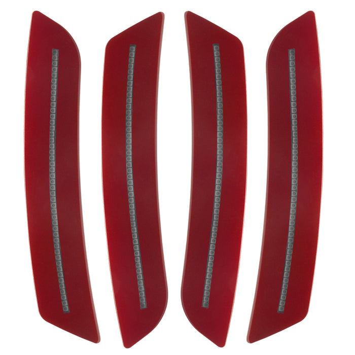 2016-2024 Chevrolet Camaro Concept SMD Sidemarker Set with dark red paint and clear lenses.