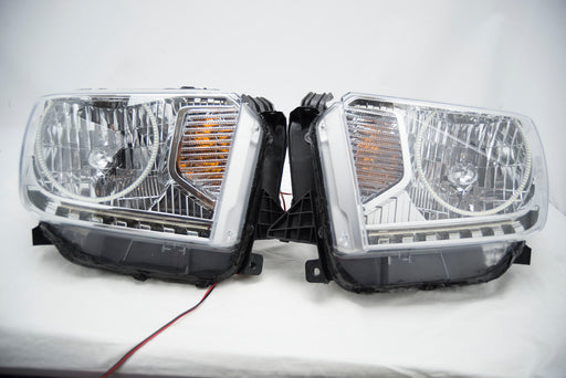 2014-17 Toyota Tundra Headlights - ORACLE White LED Halos + LED Strip Pre-Installed