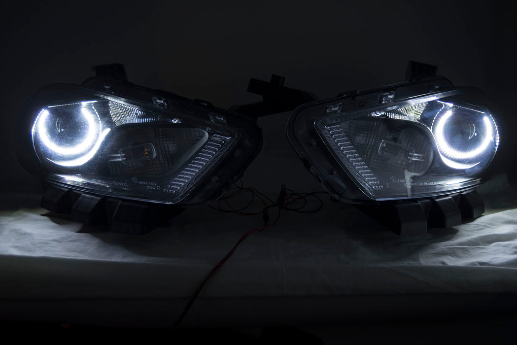 2013-2016 Dodge Dart HID Headlights - ORACLE White LED Halo Kit Pre-Installed