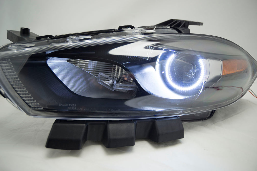 2013-2016 Dodge Dart HID Headlights - ORACLE White LED Halo Kit Pre-Installed