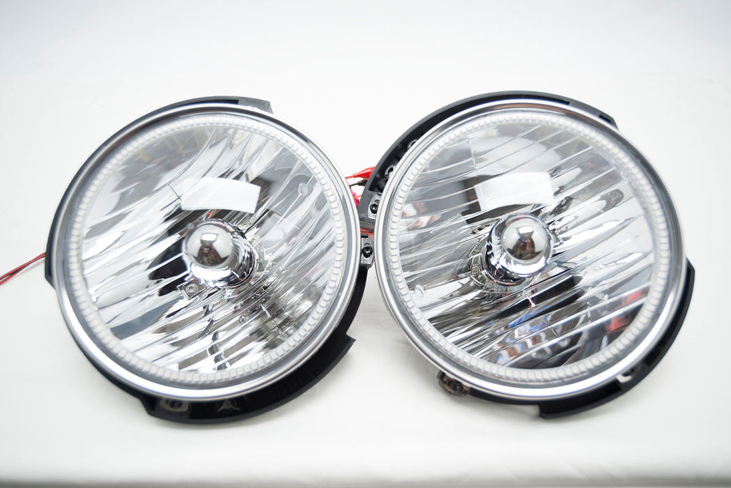 2007-2016 Jeep Wrangler Headlights Pair with ORACLE HALO KIT BLUE