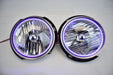 2007-16 Jeep Wrangler Headlights ORACLE with Ultraviolet Purple SMD Halos Installed