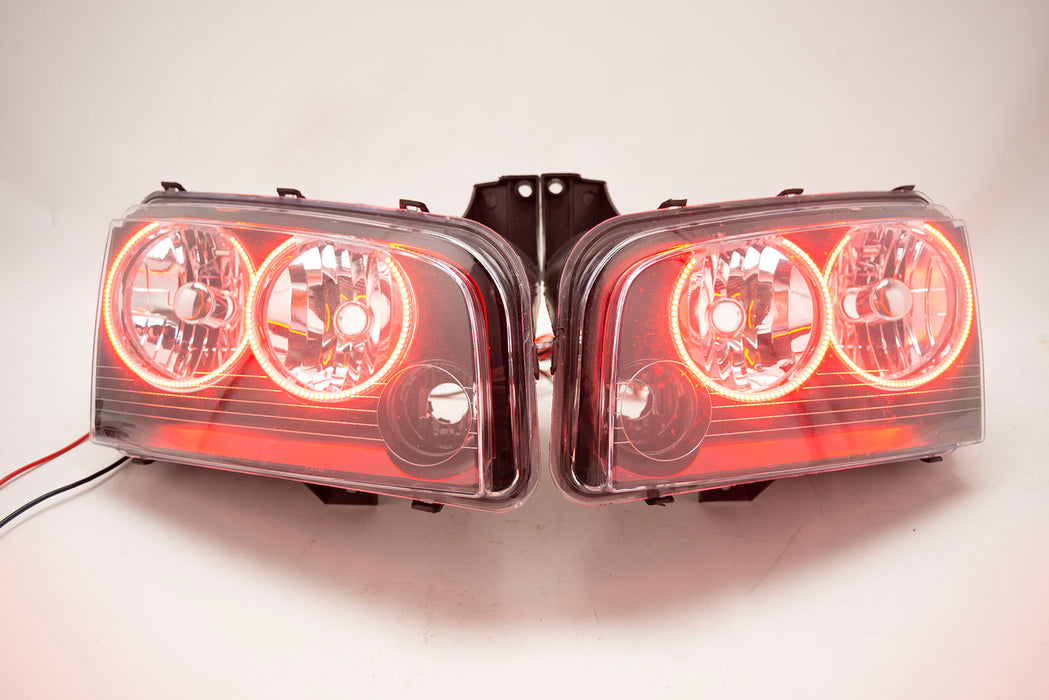2006-2010 Dodge Charger Headlights - ORACLE Red LED Halo Kit Pre-Installed