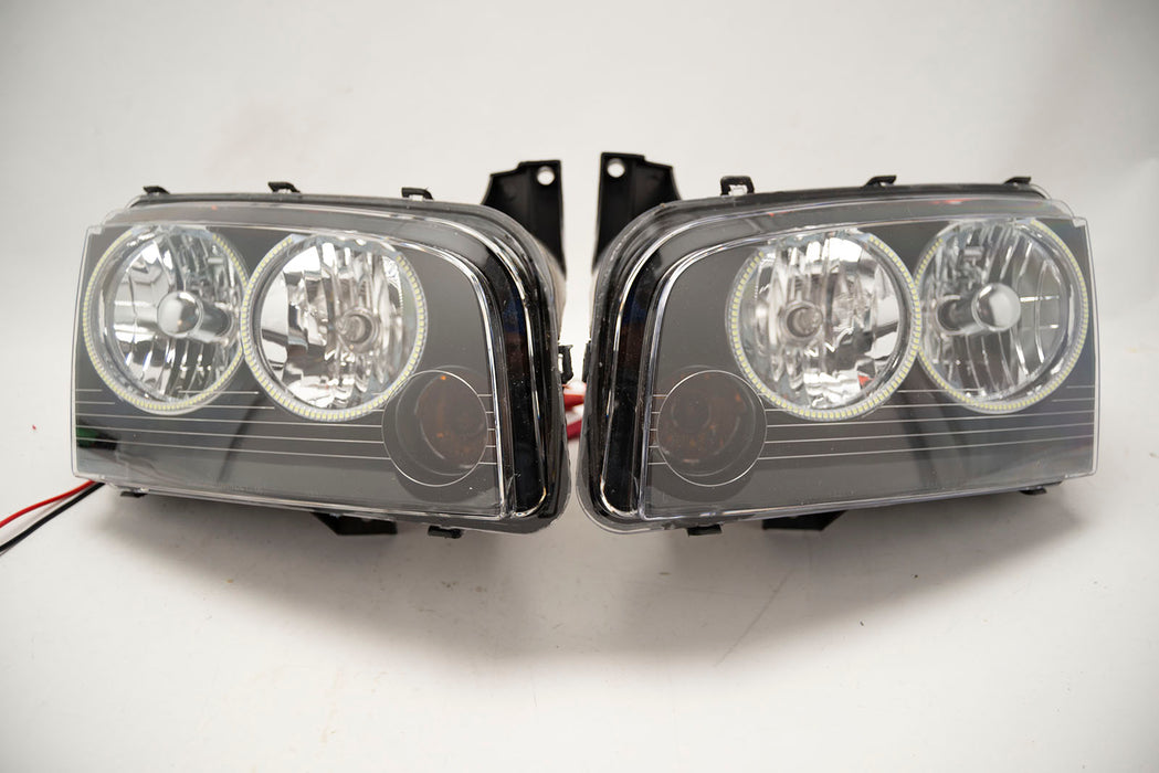 2006-2010 Dodge Charger Headlights - ORACLE White LED Halo Kit Pre-Installed