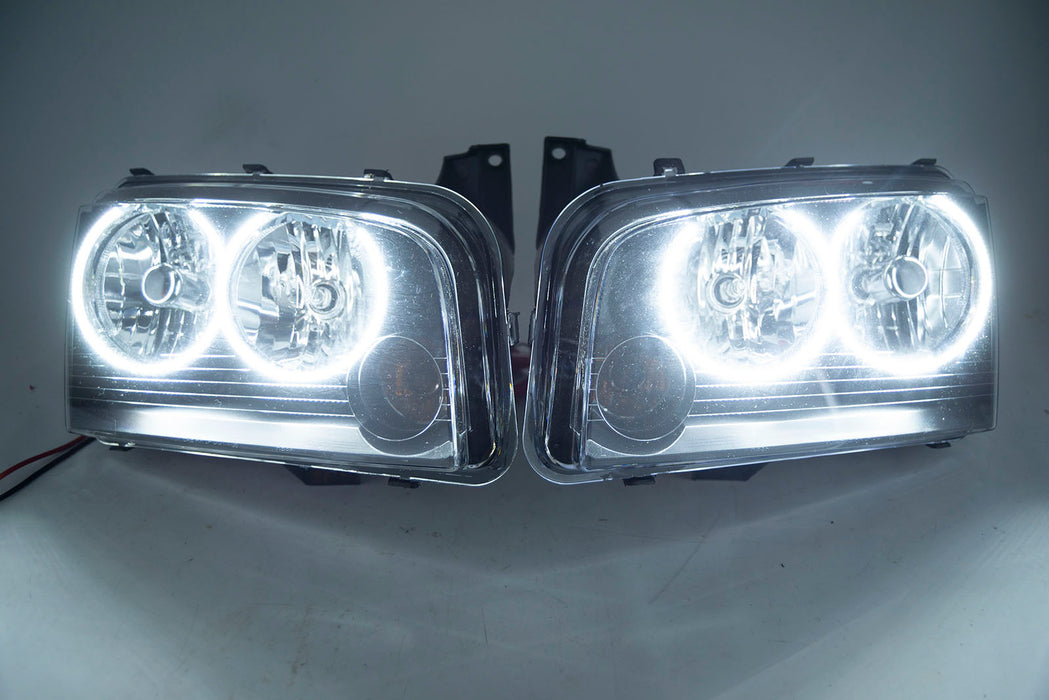 2006-2010 Dodge Charger Headlights - ORACLE White LED Halo Kit Pre-Installed