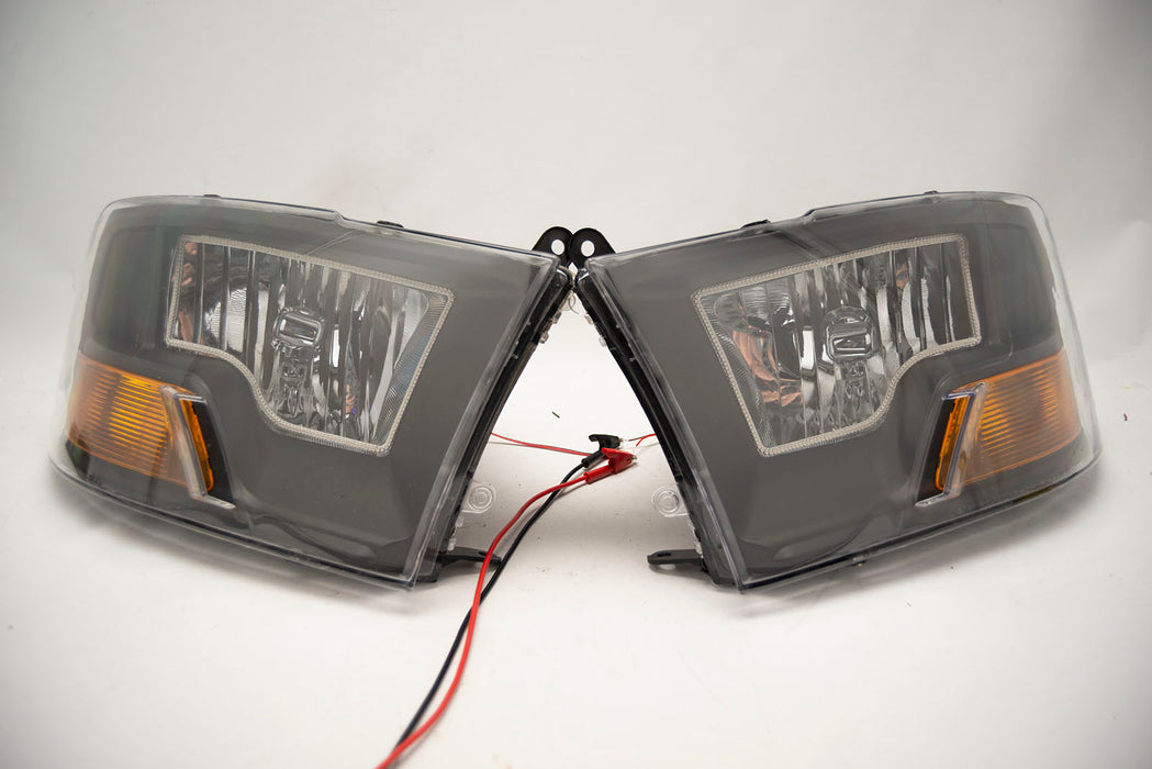 2009-2012 Dodge Ram Non-Sport Headlights - ORACLE Red LED Halo Kit Pre-Installed