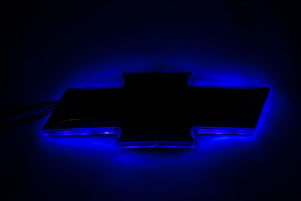 2010-13 Chevy Camaro Illuminated BLACK Gloss Bowtie Emblem - U/V PURPLE LED