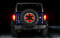 Back of ford bronco with LED spare tire third brake light installed