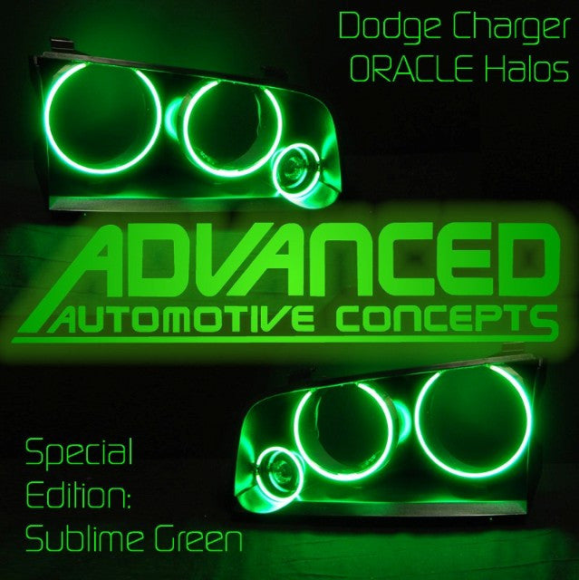 2005-2010 Dodge Charger GREEN ORACLE Halo Kit