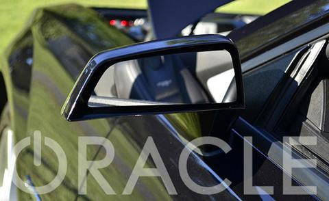 Close-up of Concept Side Mirror installed on a Chevrolet Camaro.