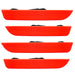 2010-2014 Ford Mustang Concept Sidemarker Set with ghost lens and colorado red paint.
