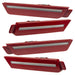 2010-2015 Chevrolet Camaro Concept SMD Sidemarker Set with crystal red paint and clear lenses.