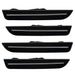 2010-2014 Ford Mustang Concept Sidemarker Set with clear lens and black paint.