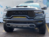 Front end of a RAM TRX with Front Bumper Flush LED Light Bar System installed with yellow LEDs.