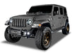Jeep Wrangler JK on white background with high powered 20W fog lights installed