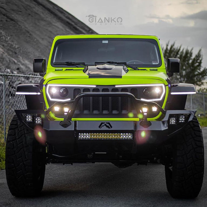 Jeep wrangler JL with vector grill on
