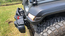 Close-up of "Smoked Lens" LED Front Sidemarkers installed on a Jeep.