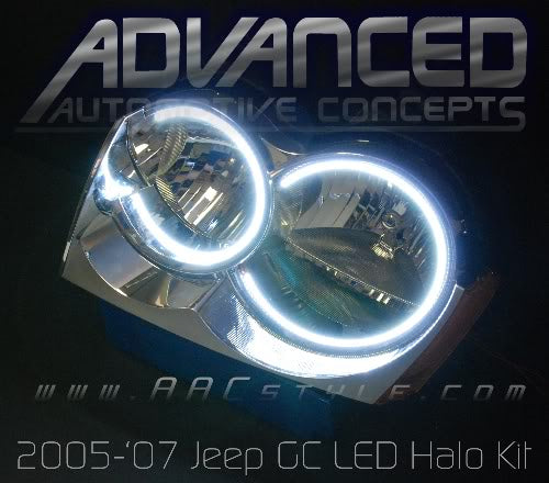 2005-2010 Jeep Grand Cherokee LED Headlight Halo Kit