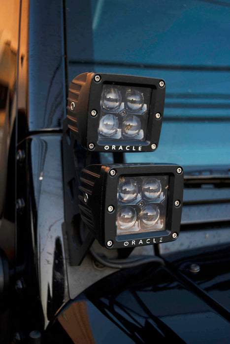 Jeep JK Dual Light Mounting Pillar Brackets (Pair)