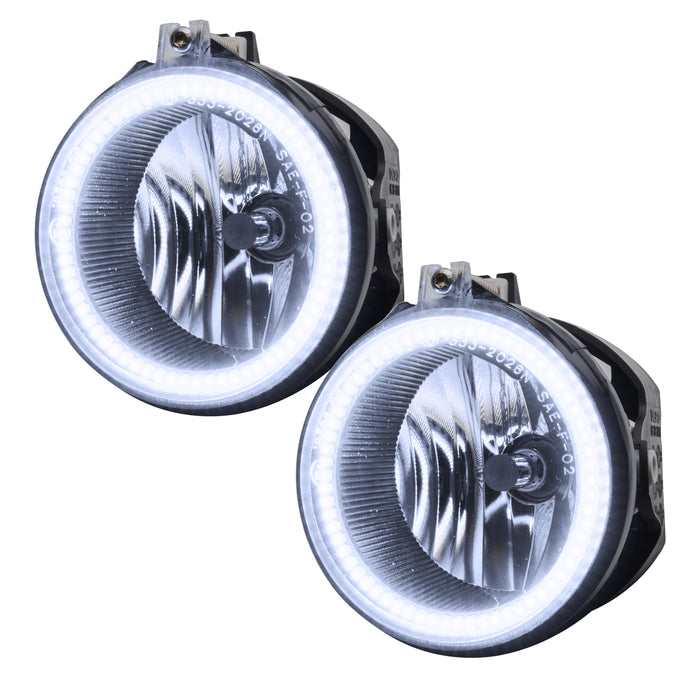 2005-2007 Jeep Liberty Pre-Assembled Fog Lights with white LED halo rings.