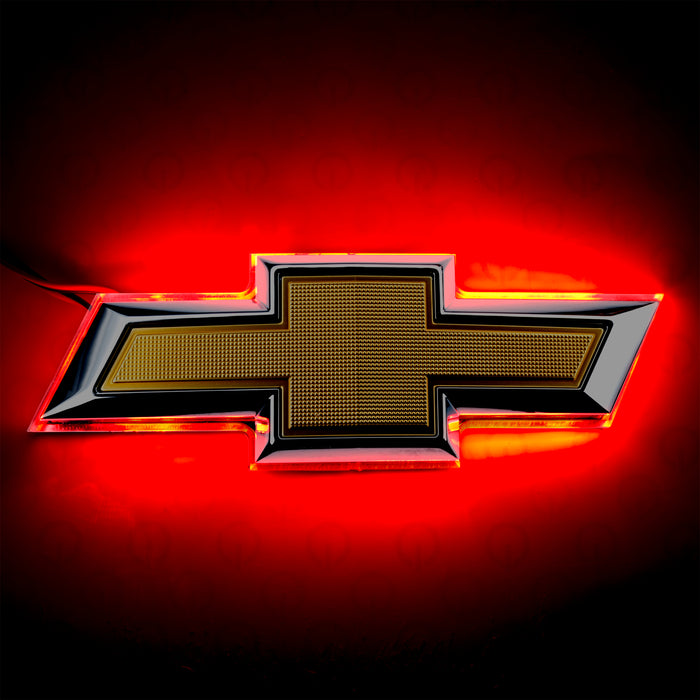 2014-2015 Chevrolet Camaro Illuminated LED Rear Bowtie Emblem with red LEDs.