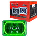 Pre-Installed 4x6" H4651/H4656 Sealed Beam Halo with green LEDs.