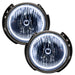 2007-2016 Jeep Wrangler JK Pre-Assembled Headlights with white LED halo rings.