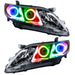 2007-2009 Toyota Camry Pre-Assembled Halo Headlights with ColorSHIFT LED halo rings.