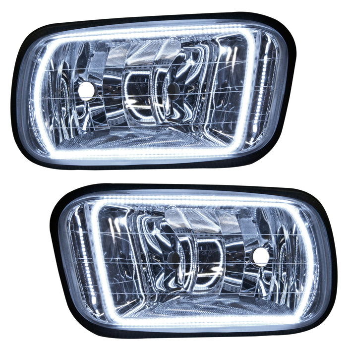 2009-2016 RAM 1500 Pre-Assembled Fog Lights - Non Vertical with white LED halos.