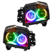 2008-2015 Nissan Titan Pre-Assembled Halo Headlights with ColorSHIFT LED halo rings.