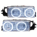 1991-1996 Chevrolet Caprice Pre-Assembled Halo Headlights with white LED halo rings.