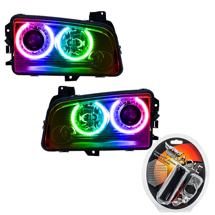 2008-2010 Dodge Charger Pre-Assembled Halo Headlights - HID with RF Controller.