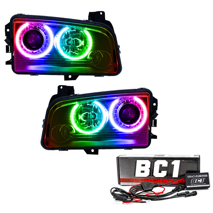 2008-2010 Dodge Charger Pre-Assembled Halo Headlights - HID with BC1 Controller.