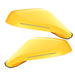 2010-2015 Chevrolet Camaro Concept Side Mirrors with light yellow paint and clear lenses.