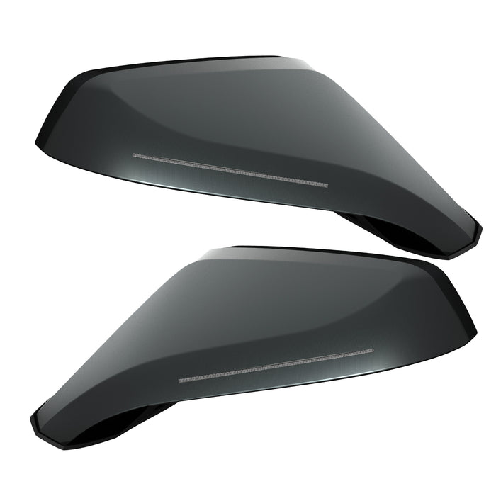 2010-2015 Chevrolet Camaro Concept Side Mirrors with gray paint and clear lenses.