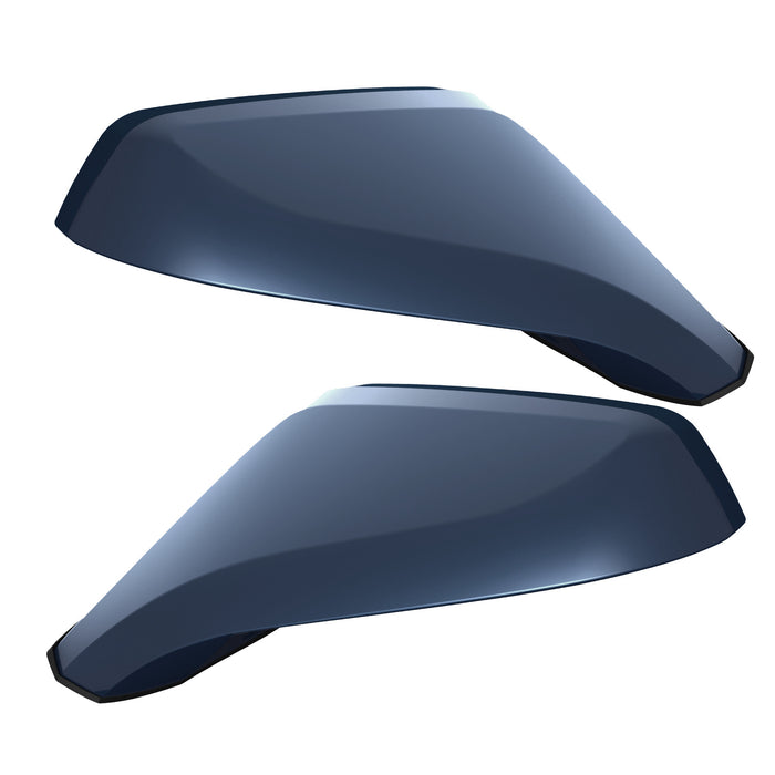 2010-2015 Chevrolet Camaro Concept Side Mirrors with blue silver paint and ghost lenses.