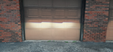 Demonstration of the sharp cutoff line of Oculus Headlights on a garage door.