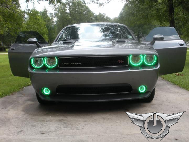 Silver challenger with green halos