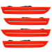 2010-2014 Ford Mustang Concept Sidemarker Set with clear lens and race red paint.