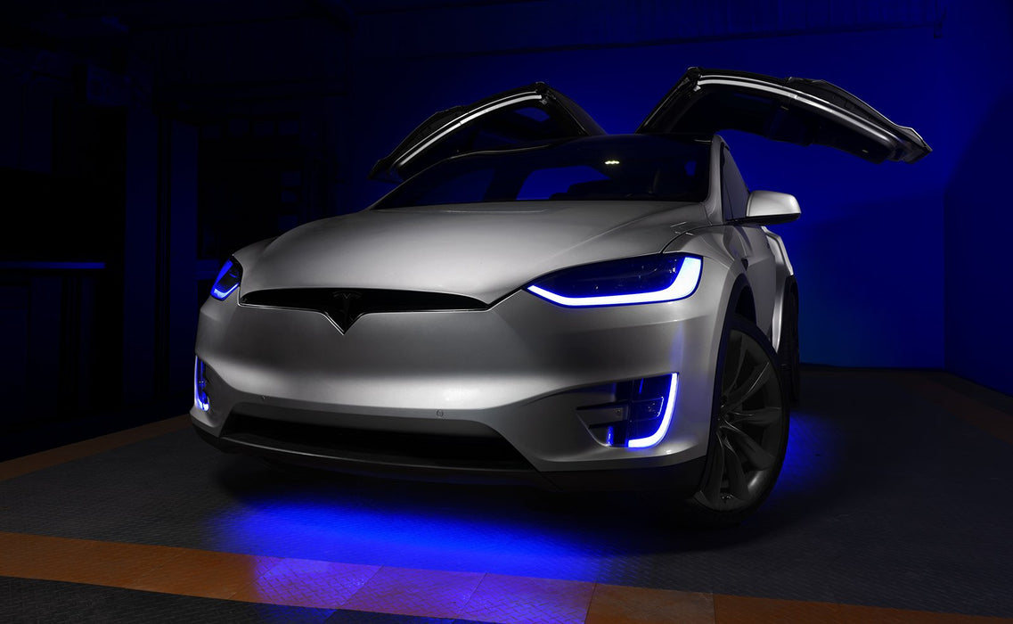 ORACLE Lighting 2016-2024 Tesla Model X Dynamic ColorSHIFT Headlight & Fog Light DRL Upgrade Kit - COMBO