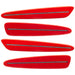 2005-2013 Chevrolet C6 Corvette Concept SMD Sidemarkers with torch red paint and clear lenses.