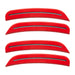 2015-2023 Dodge Charger Concept SMD Sidemarker Set with bright red paint and clear lenses.
