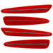 2005-2013 Chevrolet C6 Corvette Concept SMD Sidemarkers with victory red paint and clear lenses.