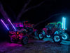 Two off-road vehicles, each with two Off-Road 4ft ColorSHIFT LED Whips installed on the rear end.