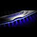 Close-up of Gen II Chrysler Illuminated LED Rear Wing Emblem with blue LEDs.